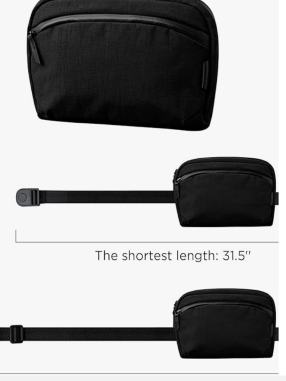 Alpaka Flight Sling 2L - black with grey inside - Picture 4 of 9